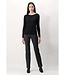 Perfect Line Casmere T-shirt Long Sleeve - Zwart