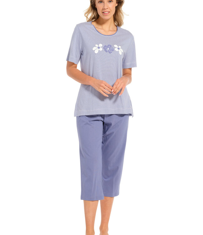 Pyjama Capri Pants - Blue