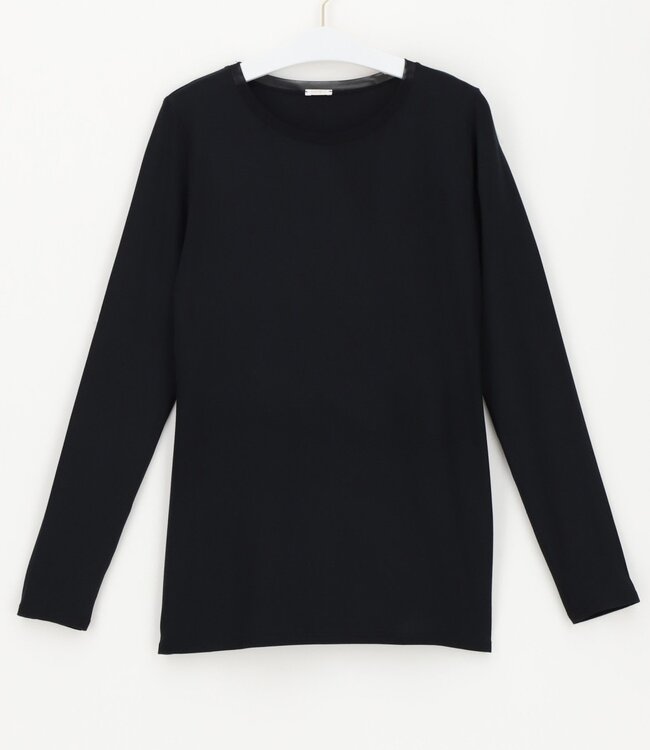 Perfect Line Modal T-Shirt Long Sleeve - Zwart
