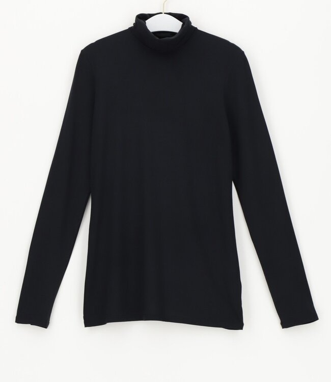 Perfect Line Modal Turtle Neck - Zwart