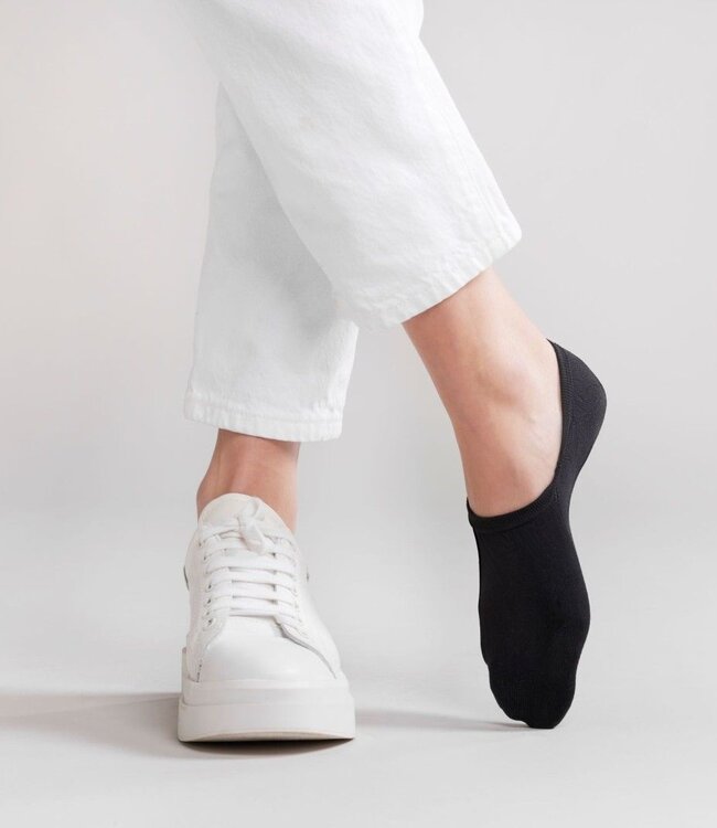 Casa Cotton Sneakersok 2-pack - Zwart