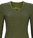 T-Shirt met V-hals - Green Pepper