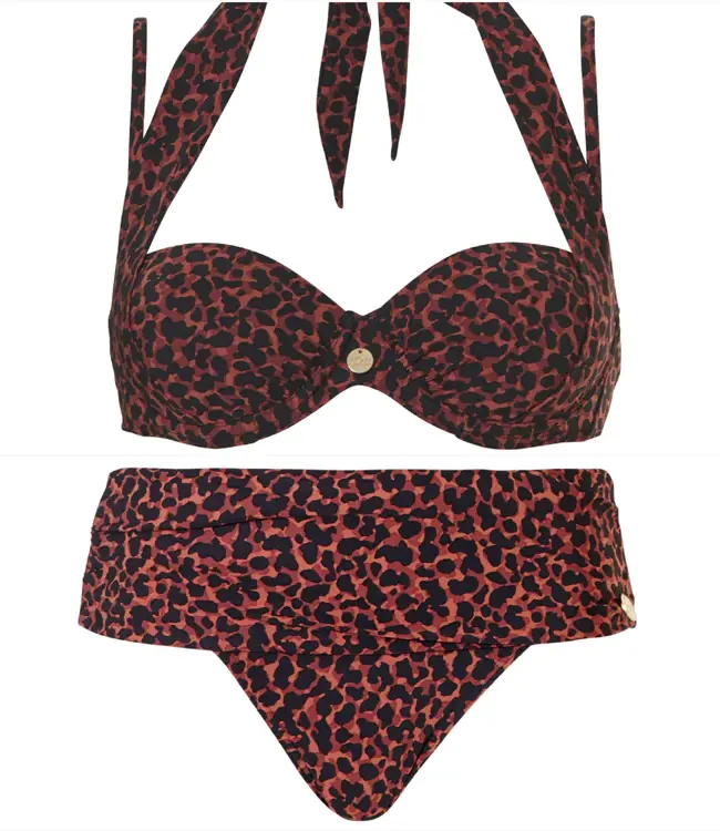 Multiway Bikini met Flipover Brief - Leopard