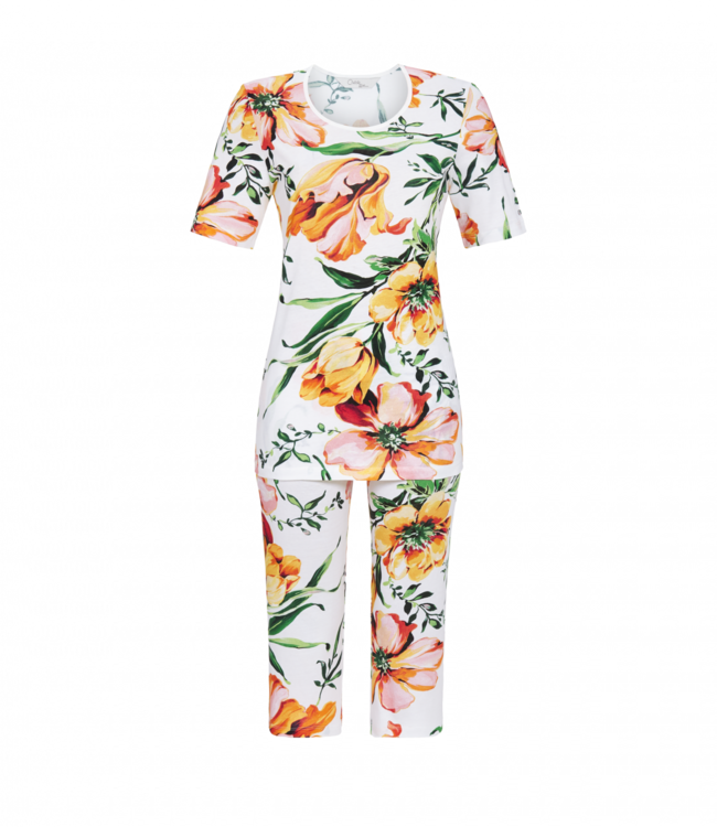 Pyjama met Capri - Wit