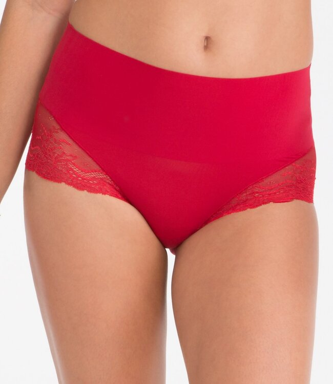 Spanx Lace Hi-Hipster - Pop Red