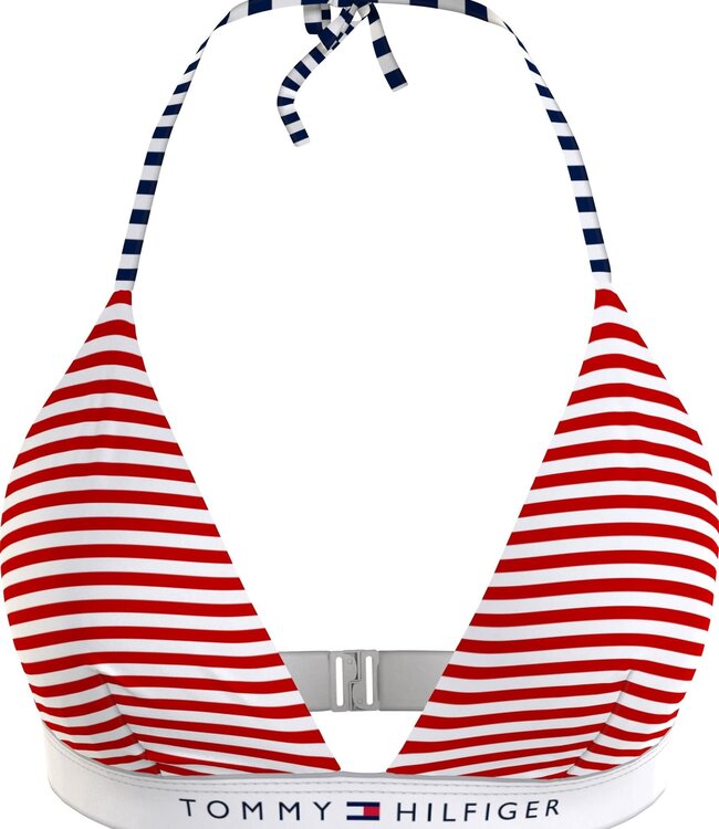 Tommy Hilfiger TRIANGLE FIXED - Bikini top - primary red/red 
