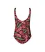 Pool Swimsuit Soft Cup - Jungle Leaves Pink