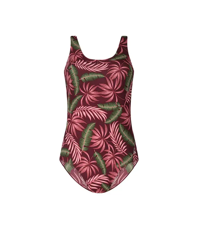 Pool Swimsuit Soft Cup - Jungle Leaves Pink