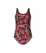 Pool Swimsuit Soft Cup - Jungle Leaves Pink