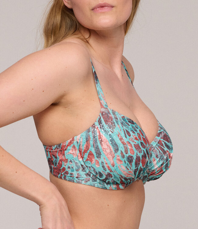 Riyad Volle Cup Bikinitop - Turquoise Seas