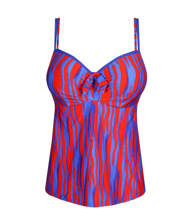 Skudai Voorgevormde Volle Cup Tankini - Wild Stripes