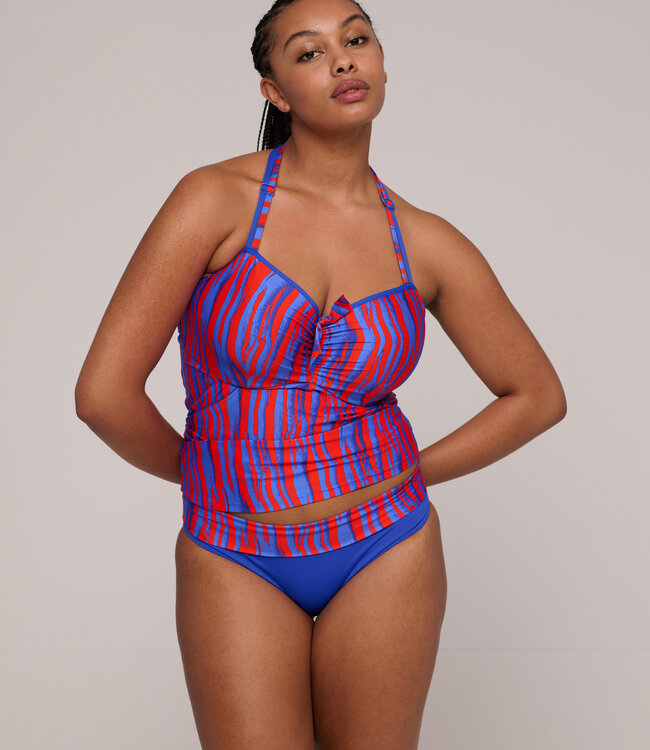 Skudai Voorgevormde Volle Cup Tankini - Wild Stripes