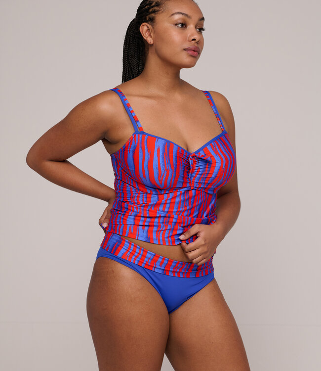 Skudai Voorgevormde Volle Cup Tankini - Wild Stripes