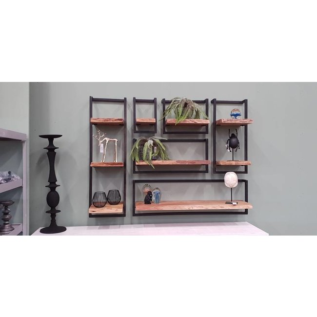 WoonStijl Set Wandplanken Acacia Live Edge Groot