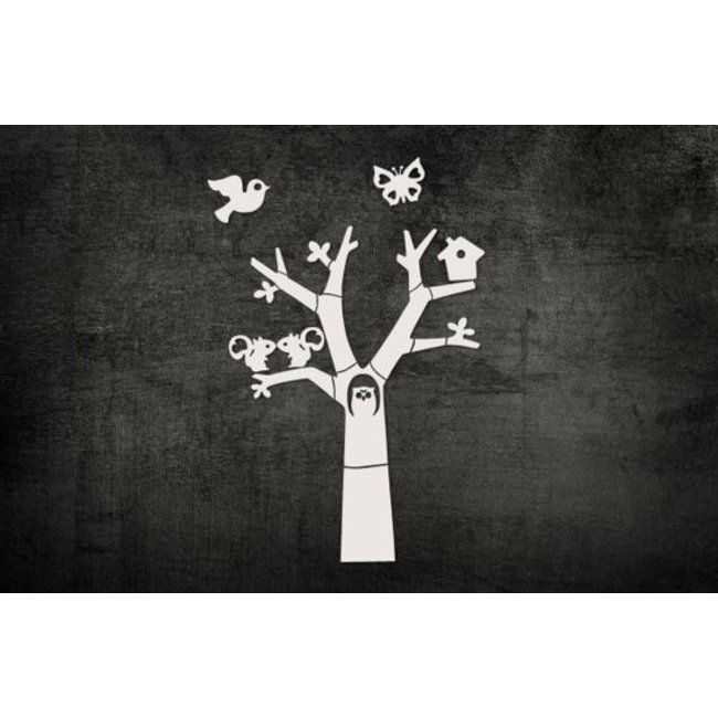 Woood Muurdeco eekhoorntjes