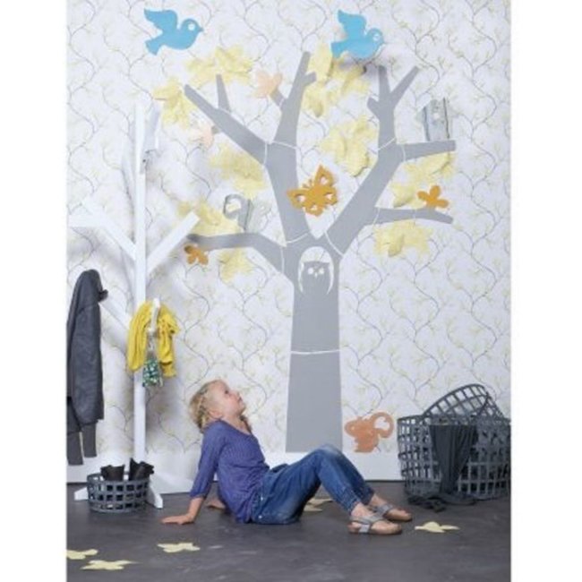 Woood Muurdeco vogel