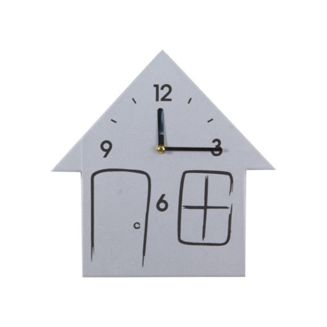 Woood Klokje huis - grijs of wit