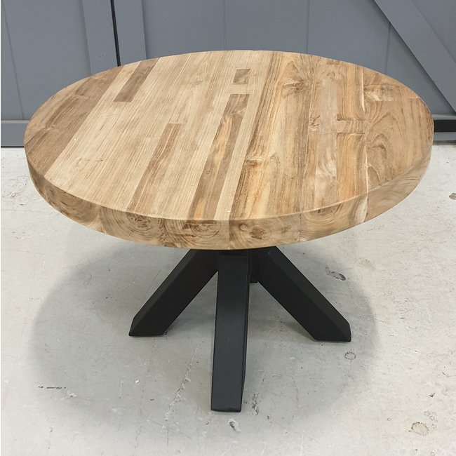 Benoa Salontafel rond teak matrix - 60 cm