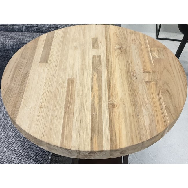 Benoa Salontafel rond teak matrix - 80 cm
