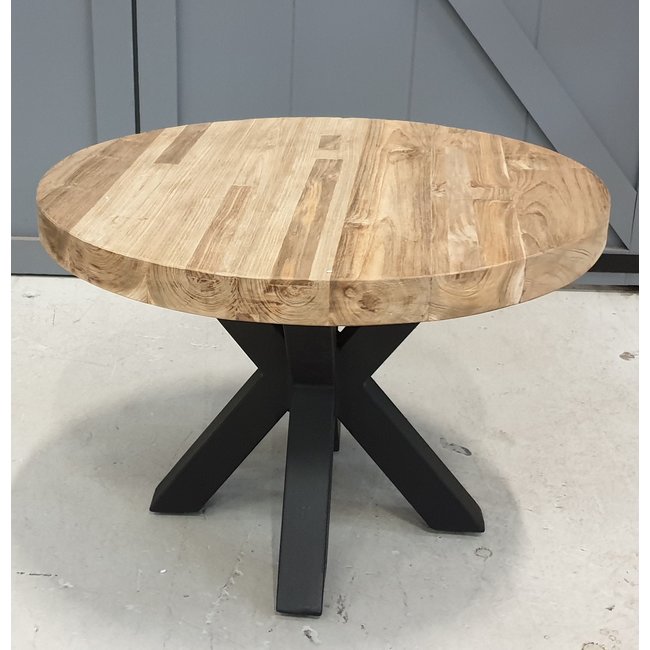 Benoa Salontafel rond teak matrix - 80 cm