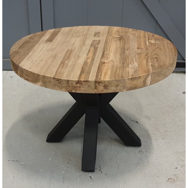 Benoa Salontafel rond teak matrix - 80 cm