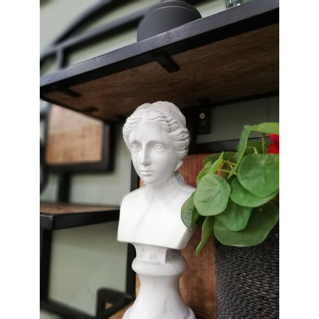 Benoa Wandrek open rond mango industrieel - 100 cm