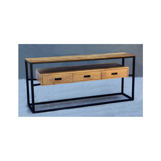 Benoa Sidetable Len Mango 3 lades