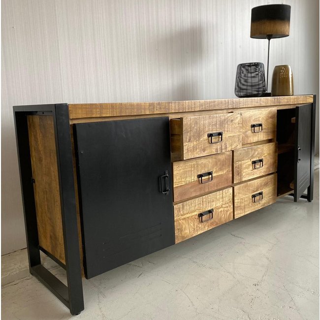 Benoa Dressoir Bas industrieel mango  groot