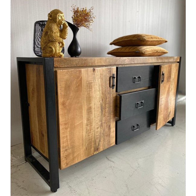 Benoa Dressoir Bas industrieel mango
