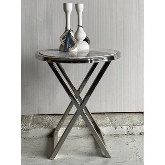 Richmond Interiors Bijzettafel Cameron met marmeren top klein