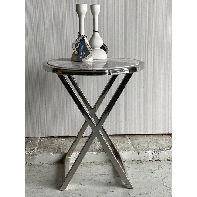 Richmond Interiors Bijzettafel Cameron met marmeren top klein