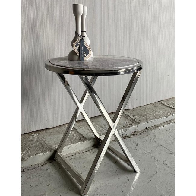 Richmond Interiors Bijzettafel Cameron met marmeren top klein