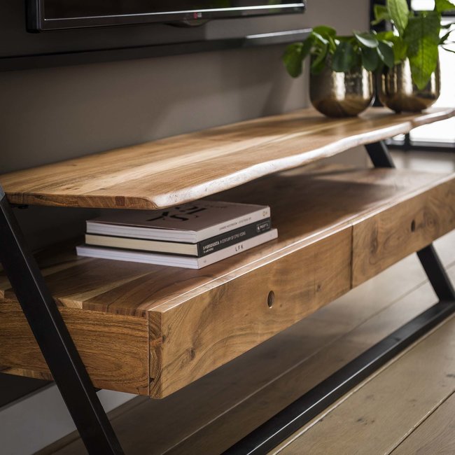 WoonStijl TV meubel Lean Acacia 2 lades