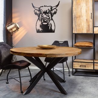 Starfurn Eetkamertafel Denver | Rond | Mangohout | 130 cm