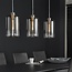 Hanglamp 3L Glass Metallic Grey