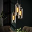 WoonStijl Hanglamp 3x Ø15 getrapt cilinder glas / Oud zilver