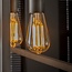 WoonStijl Lichtbron LED filament druppel - E27 6W 2100K 450lm dimbaar / Amberkleurig glas