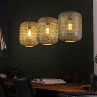 WoonStijl Hanglamp 3L etch / Oud zilver