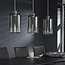WoonStijl Hanglamp 3L Glass Metallic Grey