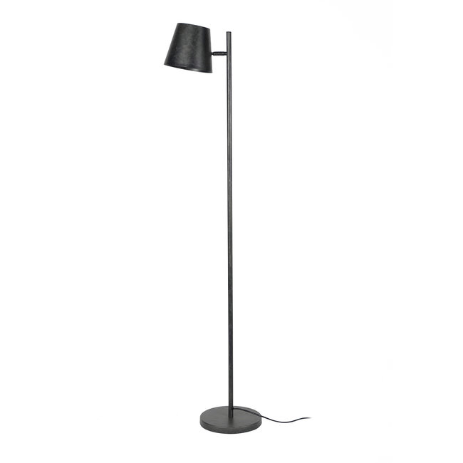 WoonStijl Vloerlamp 1L verstelbare metalen kap / Charcoal