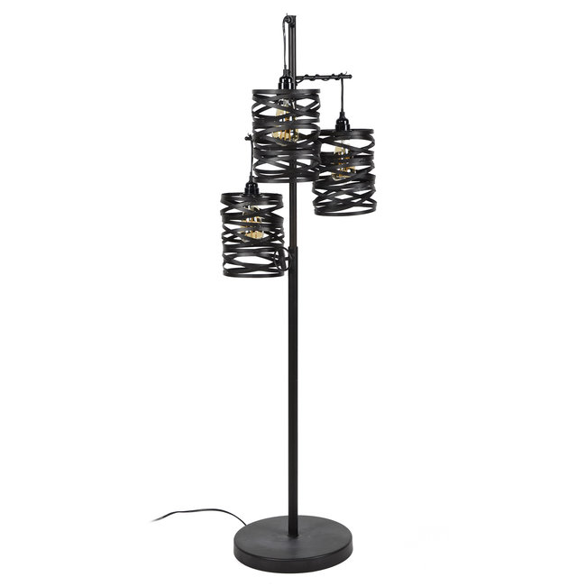 WoonStijl Vloerlamp 3L spindle  slate grey / Slate grey