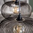 WoonStijl Hanglamp 4x Ø35 disk wire copper twist / Zwart nikkel