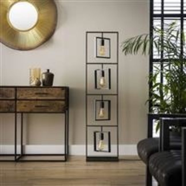 WoonStijl Vloerlamp 4L Turn square / Charcoal