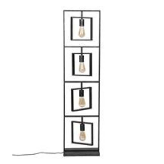 WoonStijl Vloerlamp 4L Turn square / Charcoal