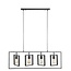 WoonStijl Hanglamp 4L Turn square / Charcoal
