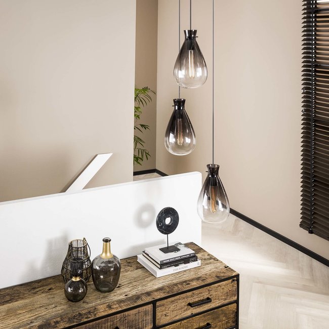 WoonStijl Hanglamp 3L nugget shaded