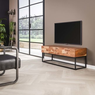 WoonStijl TV-meubel Mill acacia 120 cm - 2 lades