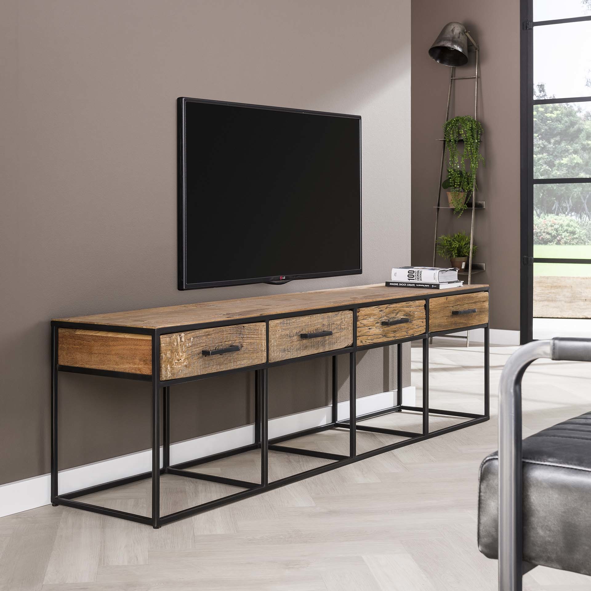 TV meubel Float hardhout 4 cm - Gratis - Houten Meubel Outlet