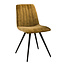 WoonStijl Eetkamerstoel velvet straight stitch - Groen of goud