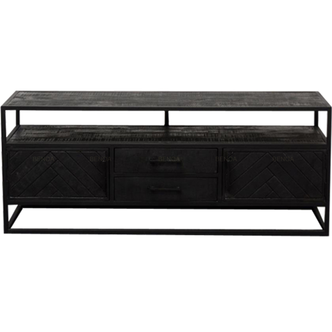Benoa Tv meubel zwart mango Jax klein